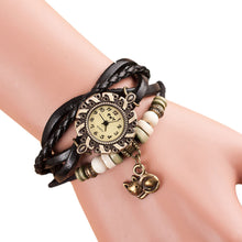 Bracelet Watches Quartz Relogio Feminino Weave Around PU Leather Cat Bracelets Lady Woman Wrist Watch Dress Clock CF