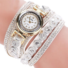 Bracelet Watches Women Rhinestone Crystal Dress Clock Relogio Feminino Analog Quartz Watch Gift CF