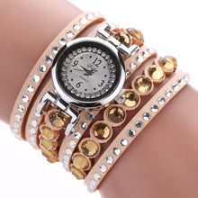 Bracelet Watches Women Rhinestone Crystal Gold Dress Clock Quartz Ladies Gift Relogio Feminino CF