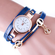 Bracelet Watch Women Dress Gold Crystal Quartz Wristwatches PU Leather Rhinestone Analog Watches Relogio CF
