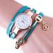 Bracelet Watch Women Dress Gold Crystal Quartz Wristwatches PU Leather Rhinestone Analog Watches Relogio CF
