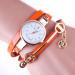 Bracelet Watch Women Dress Gold Crystal Quartz Wristwatches PU Leather Rhinestone Analog Watches Relogio CF