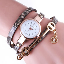 Bracelet Watch Women Dress Gold Crystal Quartz Wristwatches PU Leather Rhinestone Analog Watches Relogio CF