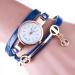 Bracelet Watch Women Dress Gold Crystal Quartz Wristwatches PU Leather Rhinestone Analog Watches Relogio CF