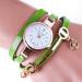 Bracelet Watch Women Dress Gold Crystal Quartz Wristwatches PU Leather Rhinestone Analog Watches Relogio CF