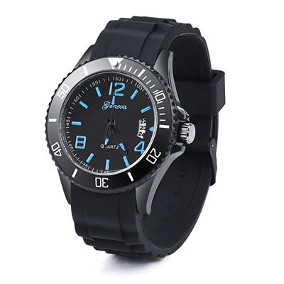 Luxury Casual Sport Watch Men Silicone Thin Case Watches QuartzWatch Man Clock Relogio Masculino CF
