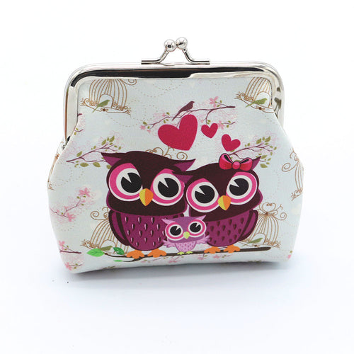 Lovely Women Lady Retro Vintage Owl Print Small Wallet Hasp Purse Clutch Bag Hasp Coin Purses Small CF