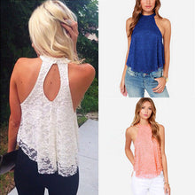 Casual Solid Top Women Halter Top Cropped Blouses Vest Womens Off Shoulder Sexy Tops OL Lady Lace Loose Tanks CF