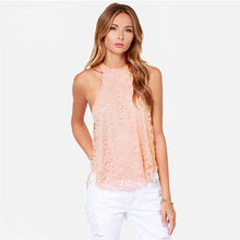 Casual Solid Top Women Halter Top Cropped Blouses Vest Womens Off Shoulder Sexy Tops OL Lady Lace Loose Tanks CF