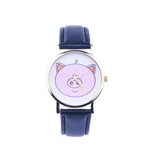 Creative Boy Girl Watch Kids Cute Pig Printed Watches Faux Leather Men Analog Watch Student Relogio CF