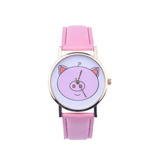 Creative Boy Girl Watch Kids Cute Pig Printed Watches Faux Leather Men Analog Watch Student Relogio CF