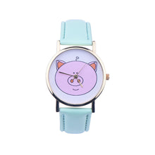 Creative Boy Girl Watch Kids Cute Pig Printed Watches Faux Leather Men Analog Watch Student Relogio CF