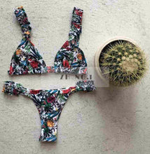 Cupshe Hot Cupshe Women Garden Floral Halter Bikini Set Beach Suit Biquini Floral beachwear N96ZN1 CF