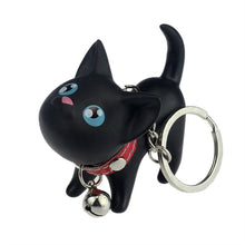 Cute Cat Kitten Keychain Hook Decoration For Handbag Keyring Bell Key Chain Rings For Handbags Accessories CF