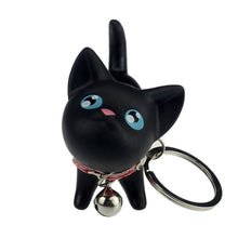 Cute Cat Kitten Keychain Hook Decoration For Handbag Keyring Bell Key Chain Rings For Handbags Accessories CF