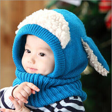 Cute Love novelty Baby Kids Girls Boys Warm Woolen Coif Hood Scarf Caps Hats warm knit scarf CF