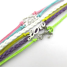DIY Women Infinity Love Charm Bracelet Leather Bangle Jewelry Chain woven leather bracelet Best gift GB5068 Just For You CF