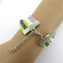 DIY Women Infinity Love Charm Bracelet Leather Bangle Jewelry Chain woven leather bracelet Best gift GB5068 Just For You CF