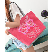 Designer Handbags Lady Owl Print Shopping Shoulder Canvas Bag Tote Purse bolsos femenina CF
