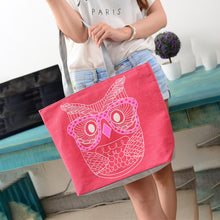 Designer Handbags Lady Owl Print Shopping Shoulder Canvas Bag Tote Purse bolsos femenina CF
