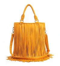 Designer Handbags Street Western Punk Tassel Fringe Tote Bags PU Leather Shoulder Casual Bag bolsos mujer CF
