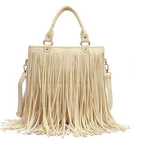 Designer Handbags Street Western Punk Tassel Fringe Tote Bags PU Leather Shoulder Casual Bag bolsos mujer CF