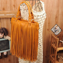 Designer Handbags Street Western Punk Tassel Fringe Tote Bags PU Leather Shoulder Casual Bag bolsos mujer CF