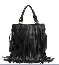 Designer Handbags Street Western Punk Tassel Fringe Tote Bags PU Leather Shoulder Casual Bag bolsos mujer CF