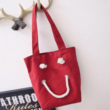 Designer Handbags Women Canvas Smile Face Bags bolsos femenina Shoulder Tote Bag Casual Handbag CF
