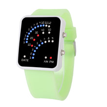 Digital Watch Women Relogio Montre Dress Clock Futuristic Japanese Style Multicolor LED Silicone Band Watch CF