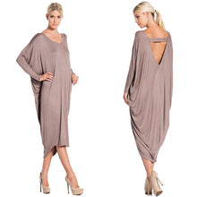 Dress Women Sexy Long Dresses Vestidos Loose Casual Party Long sleeve beach backless Solid Vestido de festa CF