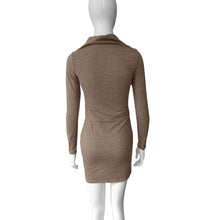 Dress Womens Knitted Sexy Dresses Long Sleeve Solid Ladies Package Hip Slim Mini Pencil Bodycon Vestidos Feminino CF