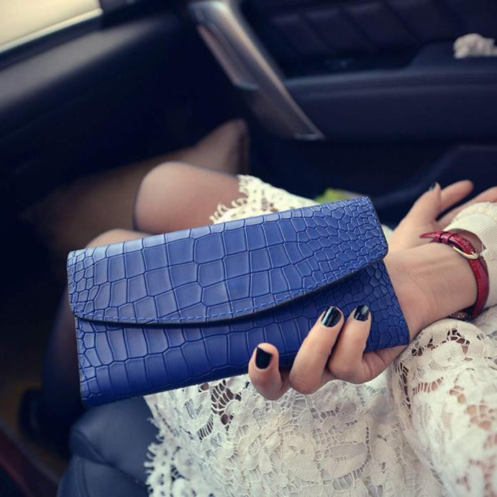 Excellent quality 2PC Vintage Women Purse PU leather long design women wallet card wallet Bolsa CF