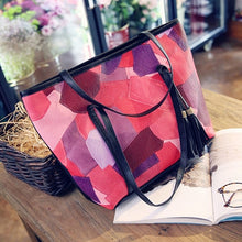 Famous s Large Capacity shoulder bag bolsos tote Women Handbag Print Tassel Bag Leather Messenger Bag Bolsa Feminina CF