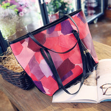 Famous s Large Capacity shoulder bag bolsos tote Women Handbag Print Tassel Bag Leather Messenger Bag Bolsa Feminina CF