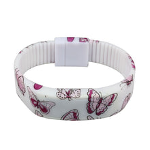 Bracelet Girl Women Digital Watch Sports Silicone LED Butterfly Pattern Ultra Thin Wrist Watches Relogio CF