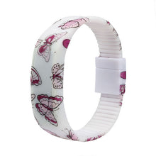 Bracelet Girl Women Digital Watch Sports Silicone LED Butterfly Pattern Ultra Thin Wrist Watches Relogio CF