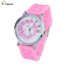 Cartoon Kids Watches Children Boys Students Panda Silicone Jelly Quartz Analog Wrist Watch Relogio Gift CF