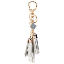 Casual PU Tassels women keychain bag pendant alloy car key chain ring holder retro jewelry for women CF