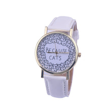 Cat Print Dial Watches Lovely Women Dress Watch Charms Lady Casual Reloj Quartz Watches orologio da polso 5 Colors CF