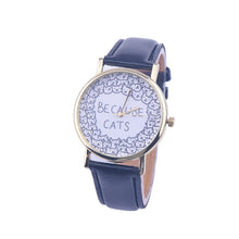 Cat Print Dial Watches Lovely Women Dress Watch Charms Lady Casual Reloj Quartz Watches orologio da polso 5 Colors CF