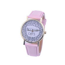 Cat Print Dial Watches Lovely Women Dress Watch Charms Lady Casual Reloj Quartz Watches orologio da polso 5 Colors CF