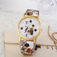 Geneva Women Dress Watches PU Leather Band Elegant Clock Quartz Analog Wrist Watch Relogio Montre CF