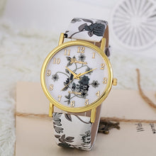 Geneva Women Dress Watches PU Leather Band Elegant Clock Quartz Analog Wrist Watch Relogio Montre CF