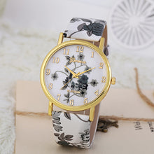 Geneva Women Dress Watches PU Leather Band Elegant Clock Quartz Analog Wrist Watch Relogio Montre CF