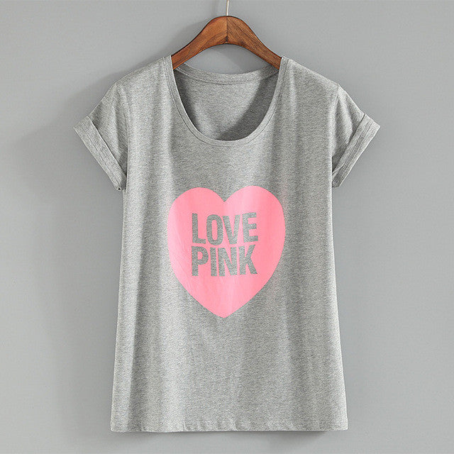 Fashion Print T Shirts Women Punk Vintage Top Tees Lady Love T-shirts Girl Cotton Casual Summer Basic Tops Tees SM6