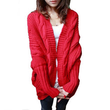 Female Fashion Thick Cardigans Batwing Sleeve Sweater Plus Size knitted Top 70115 SM6