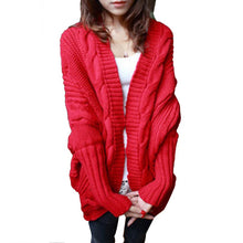 Female Fashion Thick Cardigans Batwing Sleeve Sweater Plus Size knitted Top 70115 SM6
