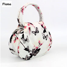 Flama vintage print shoulder bag small crossbody bags flower design handbag purse totes black white pink CF