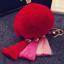 Imitate Rabbit Fur Ball Plush Fur Key Chain Tassel Pompom Car Bag Keychain Key Ring Pendant Jewelry CF